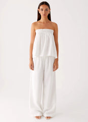 Wynter Babydoll Top - White