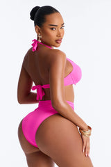 Margaritas At The Pool Hardware Underwire 2 Piece Bikini - Hot Pink
