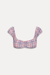 Charlotte Bikini Top - Americana Plaid