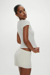 Baylee Knit Tee - Soft Vanilla