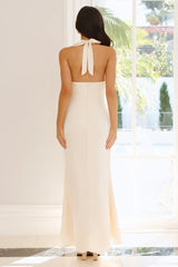 Afterglow Hours Halter Maxi Dress Yellow
