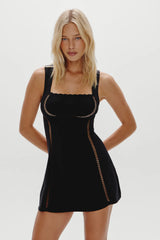 Ellie Knit Mini Dress - Black