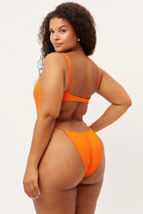 Croft Ribbed High Cut One Piece Swimsuit - Marmalade