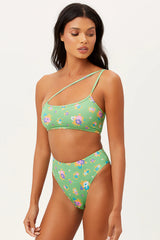 Oliver One Shoulder Bikini Top - Meadow