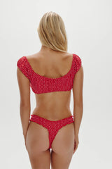 Dalton Micro Bikini Bottom - Red Polka Dot