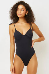 Otis Cheeky One Piece Swimsuit - Black