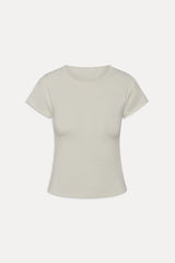 Baylee Knit Tee - Soft Vanilla