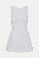 Ellie Knit Mini Dress - Optic White