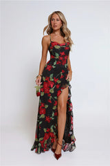 Riviera Sunset Maxi Dress Black