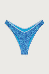 Enzo Cheeky Bikini Bottom - Cobalt Cheetah
