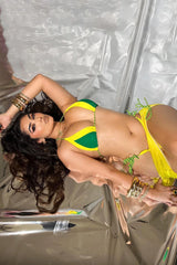Gisele 3 Piece Bikini Set - Yellow/combo