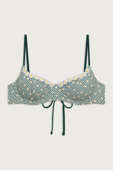 Cola Underwire Gingham Bikini Top - Orchard Picnic