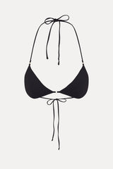 Amore Skimpy Triangle Bikini Top - Black