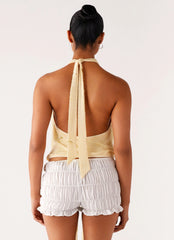 Neptune Halter Top - Yellow