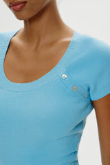 Haze Knit Mini Dress - Blue Vanilla