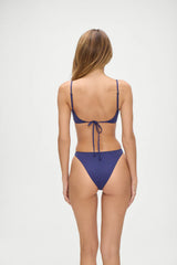 Beck High Waist Bikini Bottom - Midnight Dip