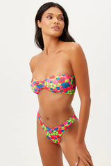 Jeanette Bandeau Strapless Bikini Top - Groovy