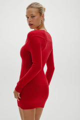 Jade Long Sleeve Knit Mini Dress - Heartstrings