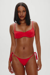 Cola Underwire Bikini Top - True Red