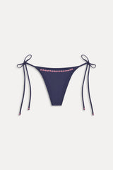Mackenzie Cheeky String Bikini Bottom - Midnight Bloom