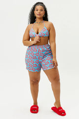 Boardwalk Terry String Bikini Top - Blue Magic