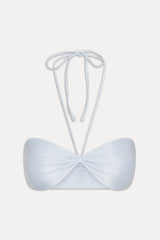 Rumi Bandeau Shine Bikini Top - Frosting