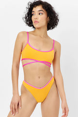 Enzo Terry Cheeky Bikini Bottom - Sundown