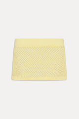 Adaline Crochet Mini Skirt - Whipped Butter