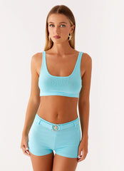 Judith Mini Shorts - Turquoise