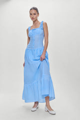Christabelle Polka Dot Maxi Dress - Raindrop