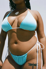 Tia Shine String Bikini Bottom - Aquamarine